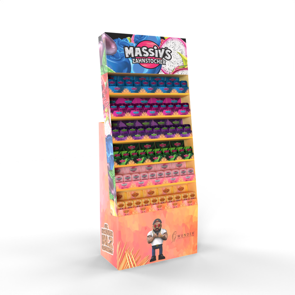 Massiv's Zahnstocher – Stand-Up Display (300 Dosen)