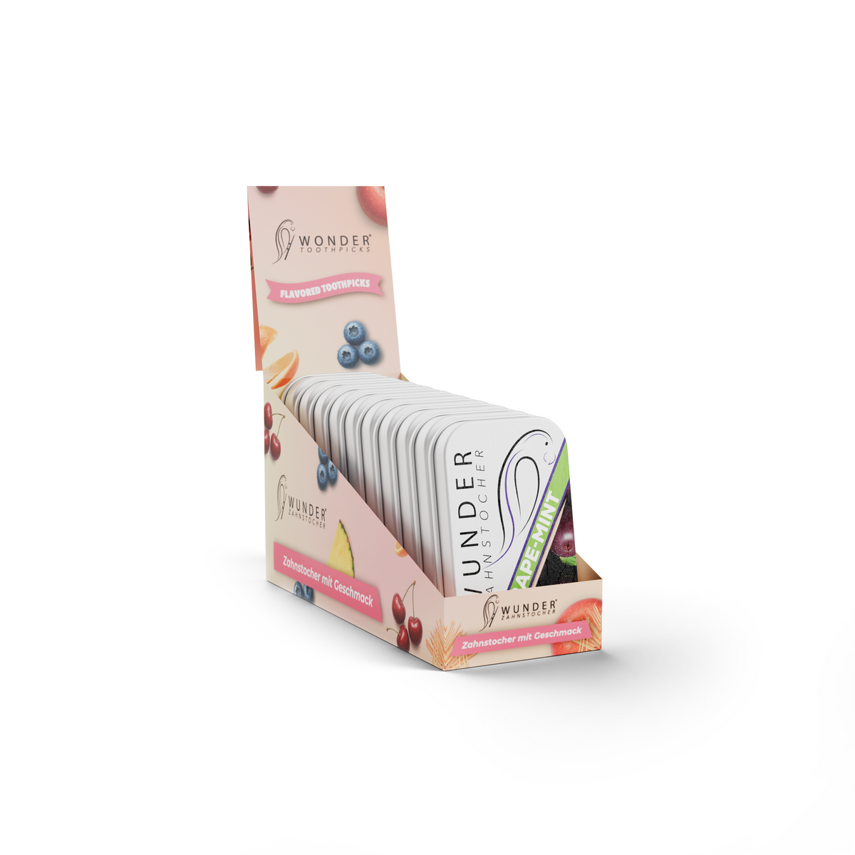Wunder Zahnstocher – 10er Display Metalldosen