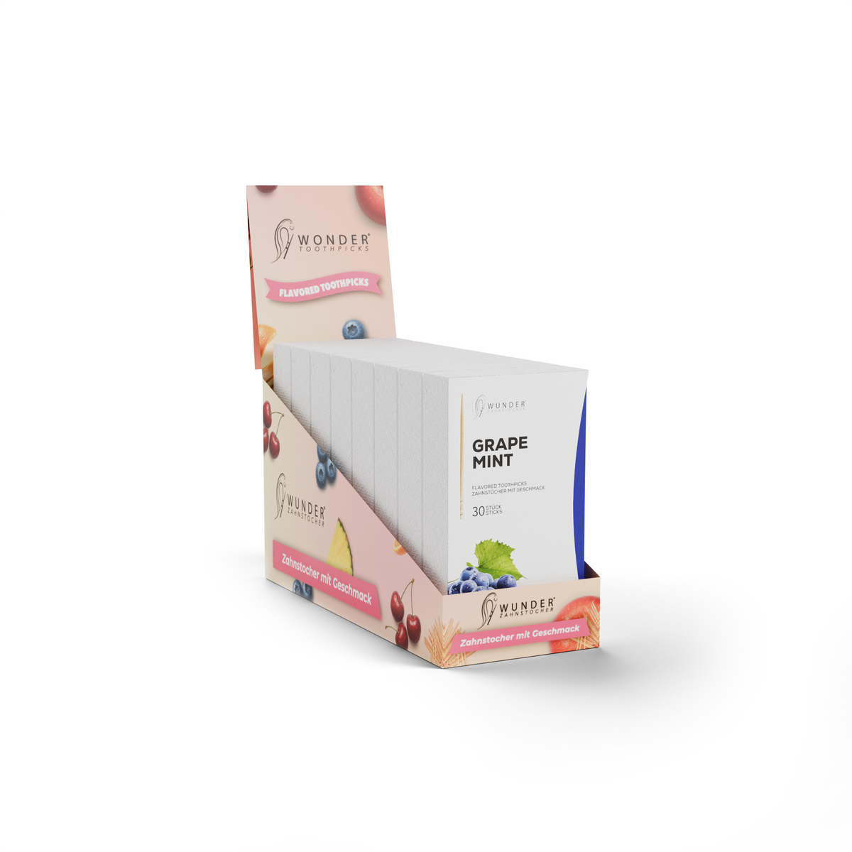 Wunder Zahnstocher – 8er Display Single Packs
